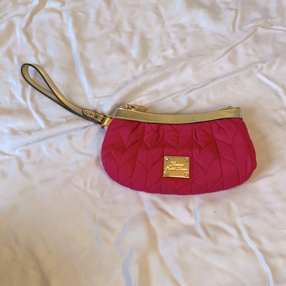 Lauren Ralph Lauren hot pink wristlet, like new